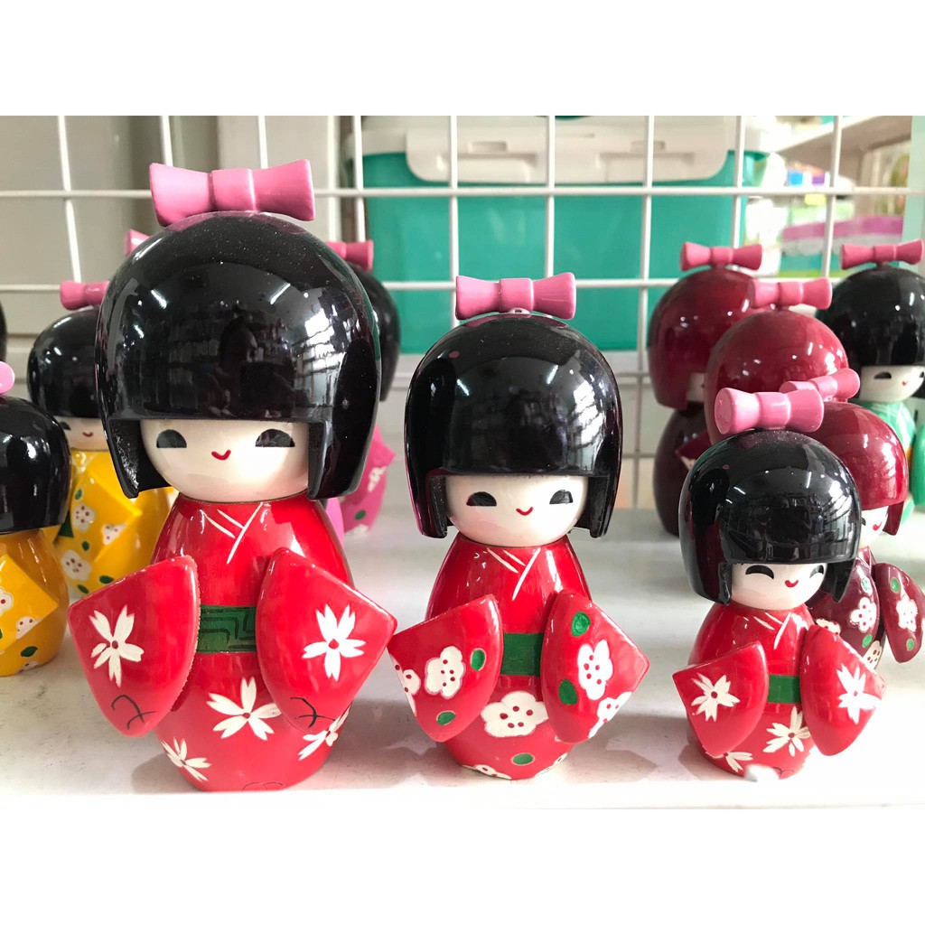 Bộ 3 búp bê gỗ Kokeshi Nhật