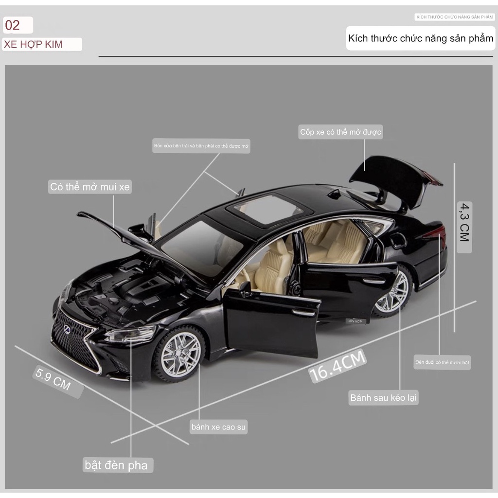 Decor xe mô hình Lexus hợp kim. Decor trang trí