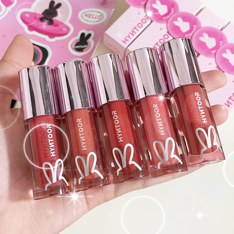 Son Bóng Dưỡng Ẩm Ống Màu Hồng Họa Tiết Hành Tinh Tinh Tế HYNTOOR