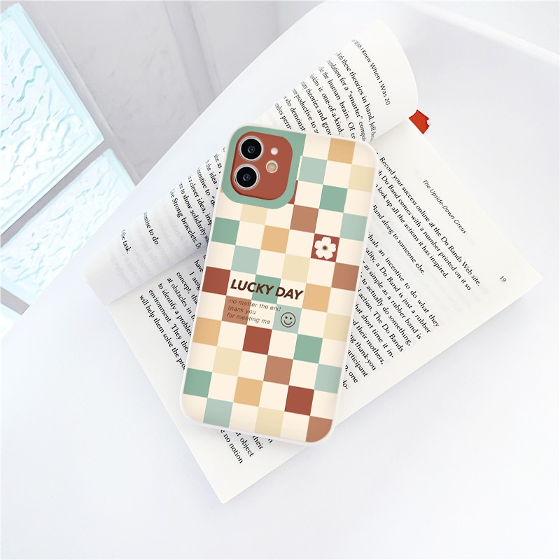 Ốp Iphone caro lucky day ốp lưng iphone 13promax 11 promax 12 pro max 6 6plus 7 plus 8 plus x xr xsmax vuông cạnh BVC
