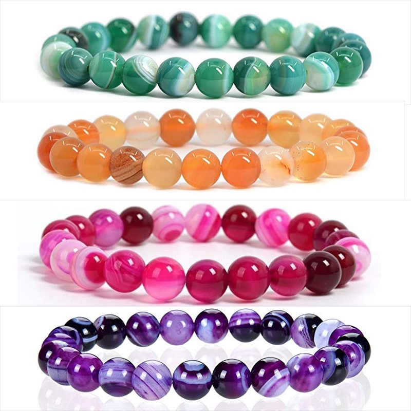 Vòng Tay Chuỗi Hạt Đá Tự Nhiên 6mm / 8mm / 10mm