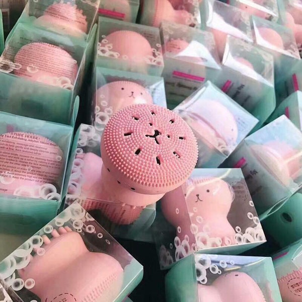 Cọ Rửa Mặt Bạch Tuộc Tạo Bọt Xốp Massage Lỗ Chân Lông Tẩy Tế Bào Chết