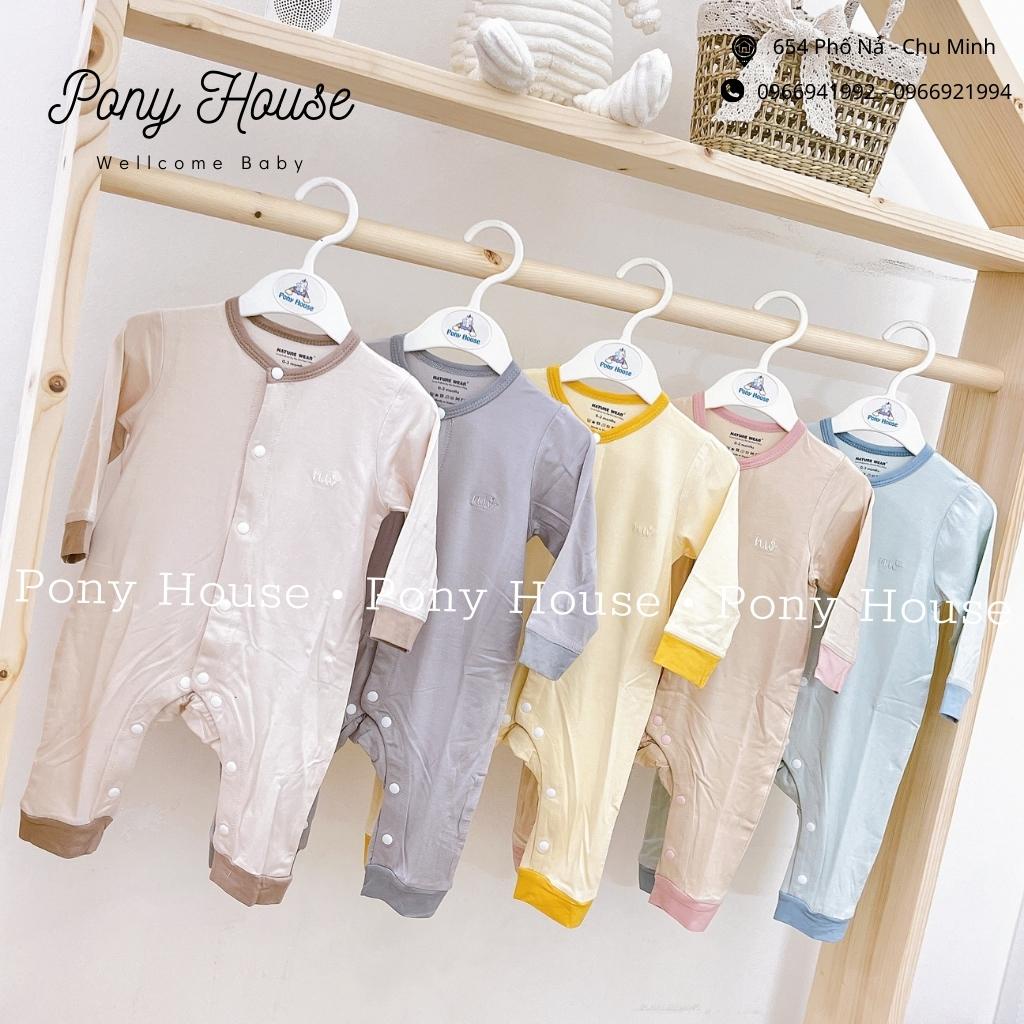 Body Sơ Sinh Dài Tay Nature Wear Chất Cotton Bambo Siêu Mềm Mịn Cho Bé Trai, Bé Gái Sơ Sinh 0-3M