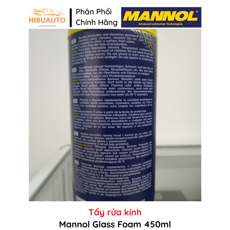 Tẩy rửa kính Mannol 9874 Glass Foam 450ml
