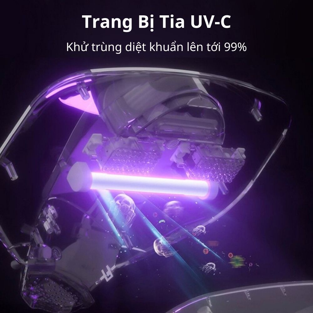 Máy hút bụi diệt khuẩn UV giường nệm sofa Chigo ZG-CR518 ,lực hút 12000Pa lõi lọc Hepa cao cấp - bảo hành 24 tháng