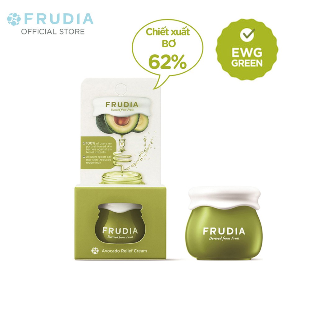 [Tặng 88k]Kem Dưỡng Ẩm Hỗ Trợ Da Chiết Xuất Trái Bơ Frudia Avocado Relief Cream 10g