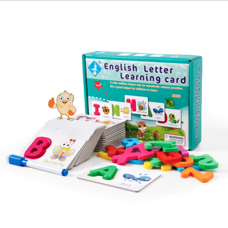 English letter learning card - Bộ thẻ học chữ cái, con vật, màu sắc & từ vựng tiếng anh