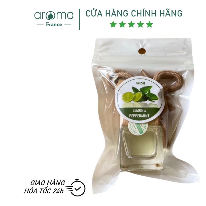 Tinh Dầu Treo Xe AROMA Chanh Bạc Hà 8ml