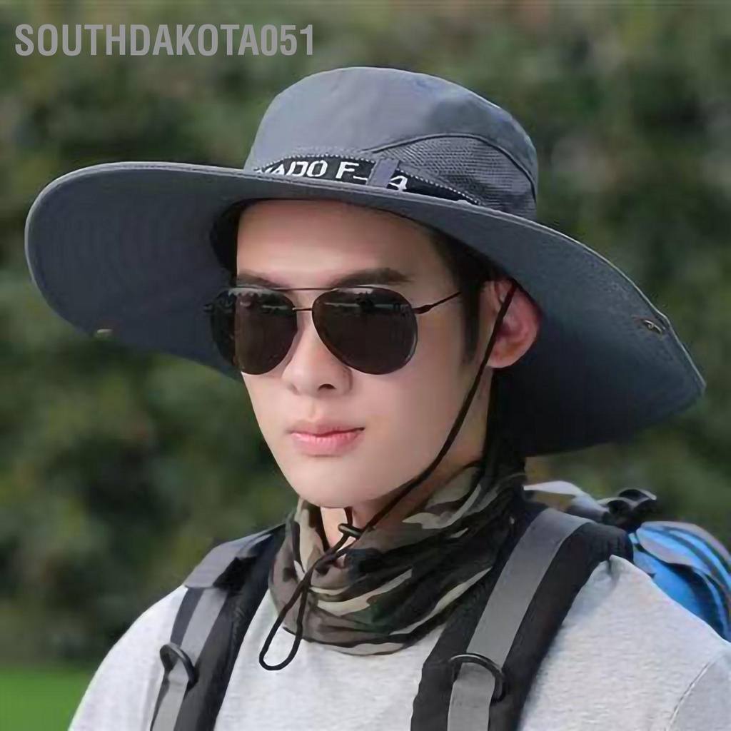 Southdakota051 Mũ chống nắng nam mùa hè Thời trang vành lớn bán thoáng khí cho ngư dân ngoài trời