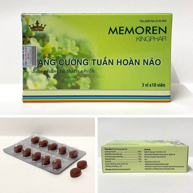 Woohop MEMOREN Kingphar – Viên uống hoạt huyết dưỡng não