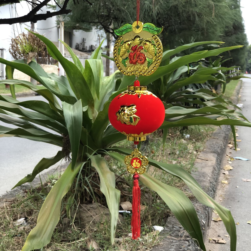 Dây treo trang trí tết TÁO VÀ LỒNG ĐÈN A58