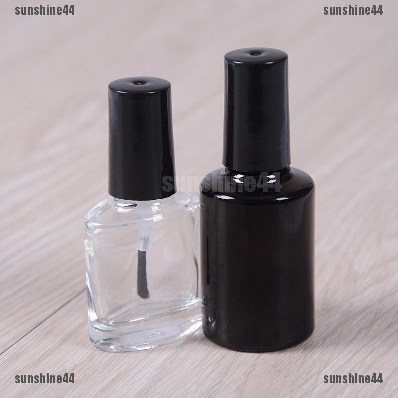 Lọ Thủy Tinh Rỗng Đựng Nước Sơn Móng Tay 10 / 15ml Kèm Cọ Tiện Dụng