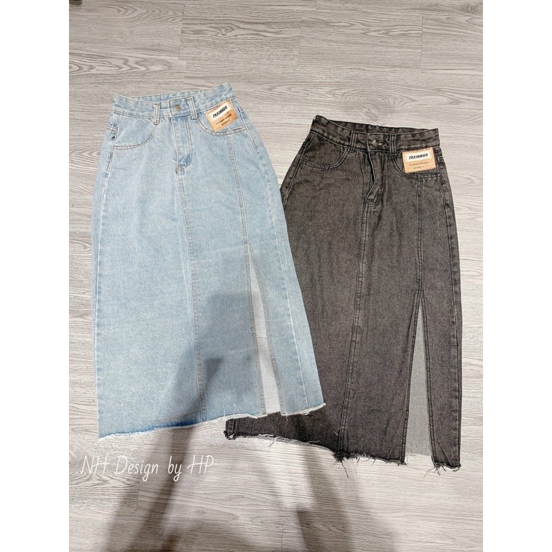 CHÂN VÁY BÒ MÁC DA DÁNG DÀI XẺ TÀ | BigBuy360 - bigbuy360.vn