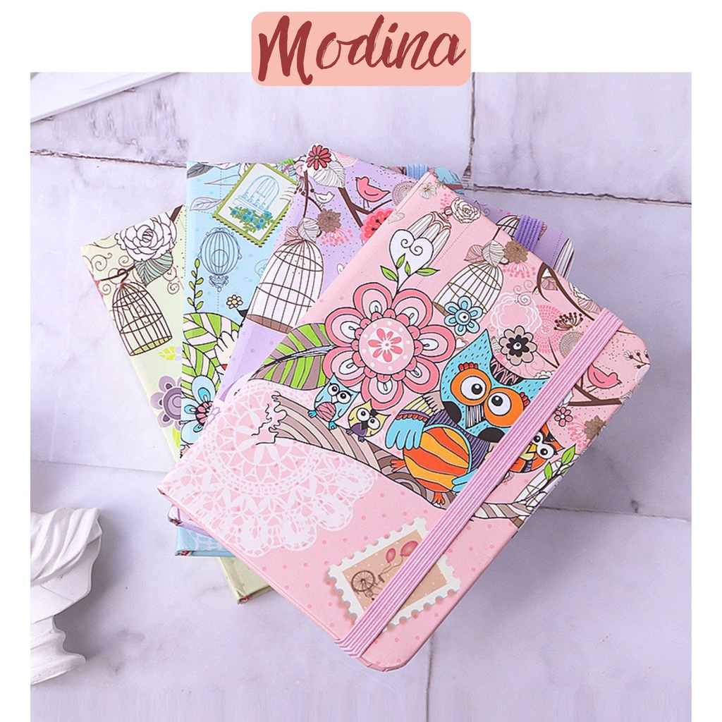Sổ tay ghi chép a6 dễ thương cute MODINA, sổ tay mini bìa cứng đa năng