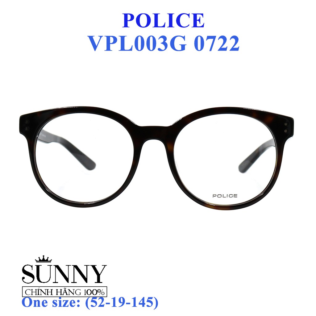 Gọng kính thời trang chính hãng Police VPL003G, thiết kế dễ đeo bảo vệ mắt