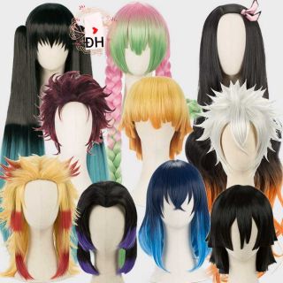 [Kimetsu no yaiba] Full Wig tóc giả cosplay nhân vật Kimetsu no yaiba ( có ảnh thật)