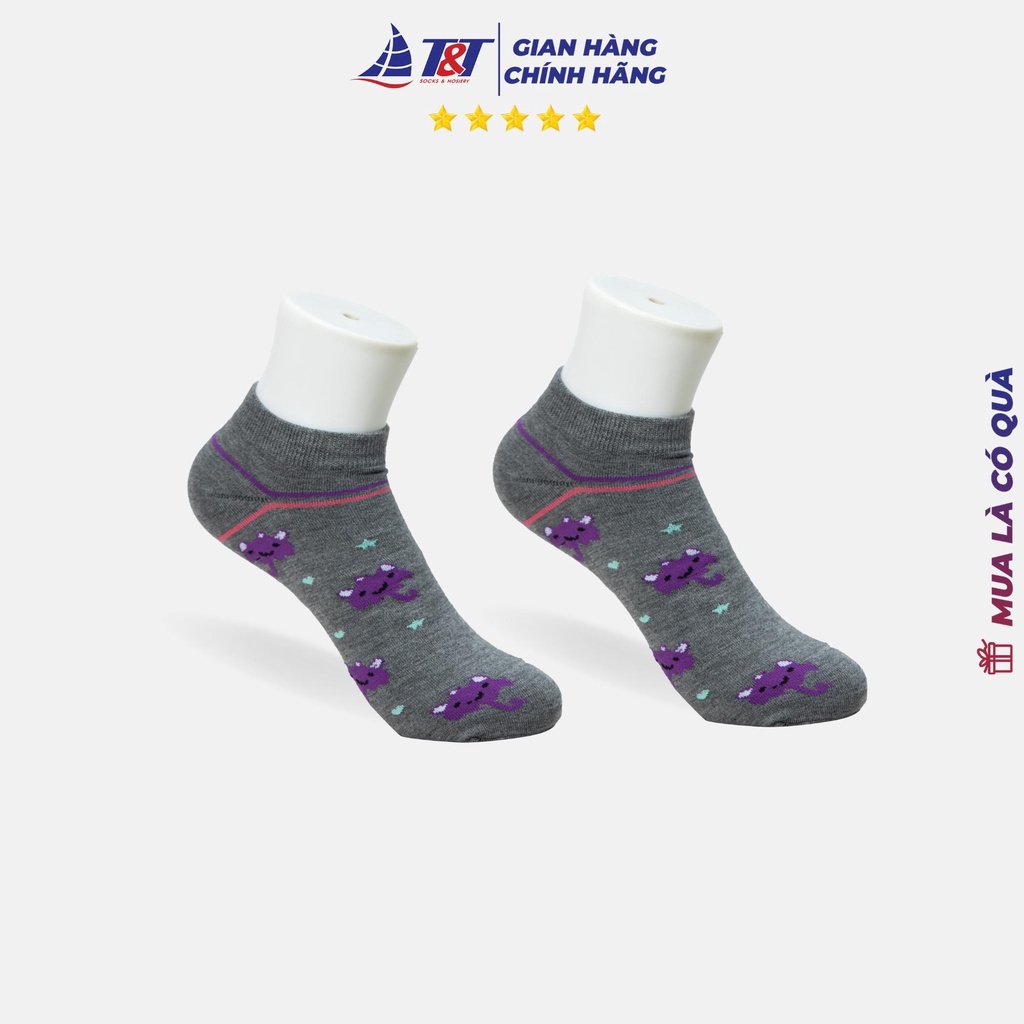 Combo 5 đôi Tất nữ cổ ngắn ô mây T&amp;T SOCKS &amp; HOSIERY - NU23.001