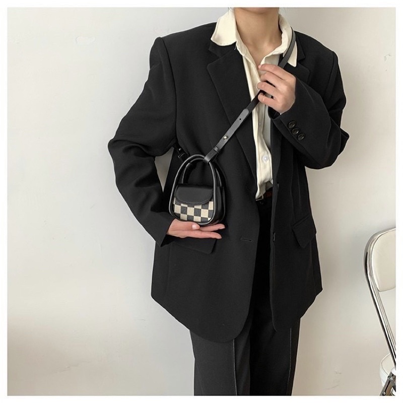 Túi mini hai quai xách kèm dây da đeo chéo siêu xinh phong cách hàn xẻng cho cả mẹ và bé (ảnh thật đầu tiên)