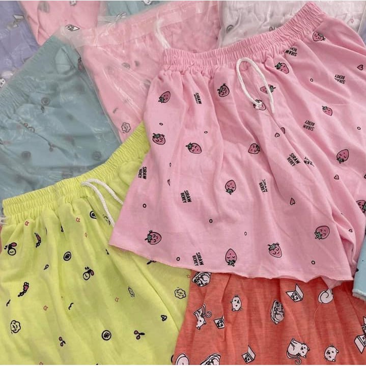 Quần đùi nữ họa tiết dễ thương, quần đùi cotton mặc nhà cho nữ size lớn Chiro | BigBuy360 - bigbuy360.vn