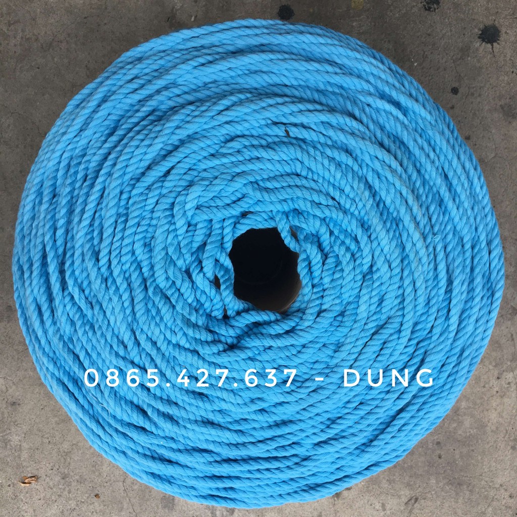 1kg dây thừng macrame màu xanh da trời 3mm, 5mm trang trí - Macrame &amp; Dreamcatcher