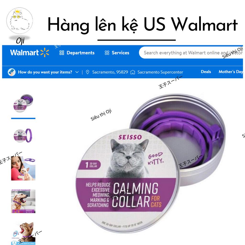 [HÀNG MỸ] Vòng cổ GIẢM STRESS cho mèo, Giảm cào phá, Giàm gào (ANTI-STRESS cat collar)
