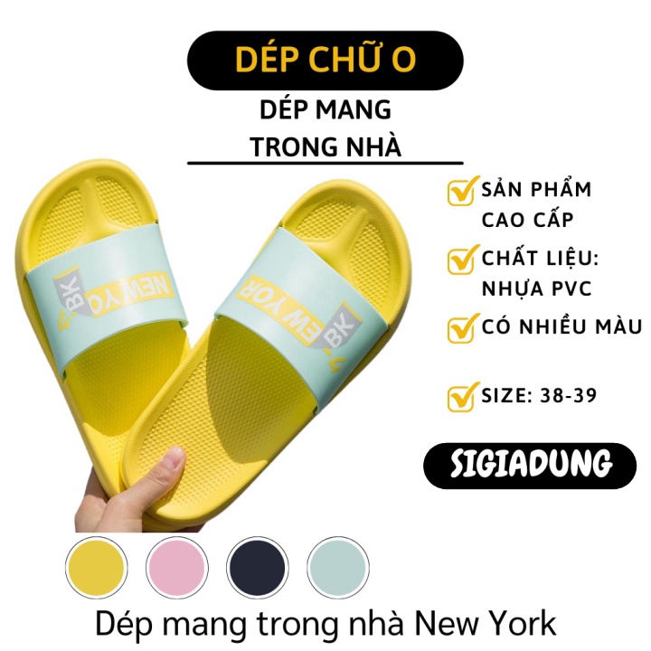 [SGD] Dép Quai Ngang Unisex - Dép Mang Trong Nhà, Văn Phòng, Đi Chơi New Yor Chống Trượt 7784