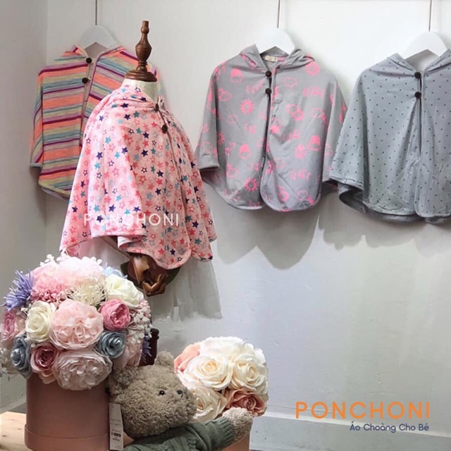 Áo chống nắng cho bé, áo choàng nắng đỏ cam bông tuyết