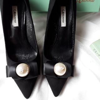 (WS2906 giảm 12% max 25k) Giày cao gót mũi nhọn đính nơ ngọc