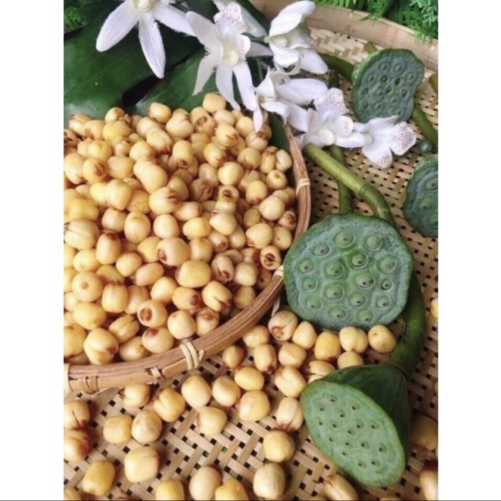 400 gram HẠT SEN SẤY GIÒN loại đặc biệt - thơm ngon nhà Nudufoods