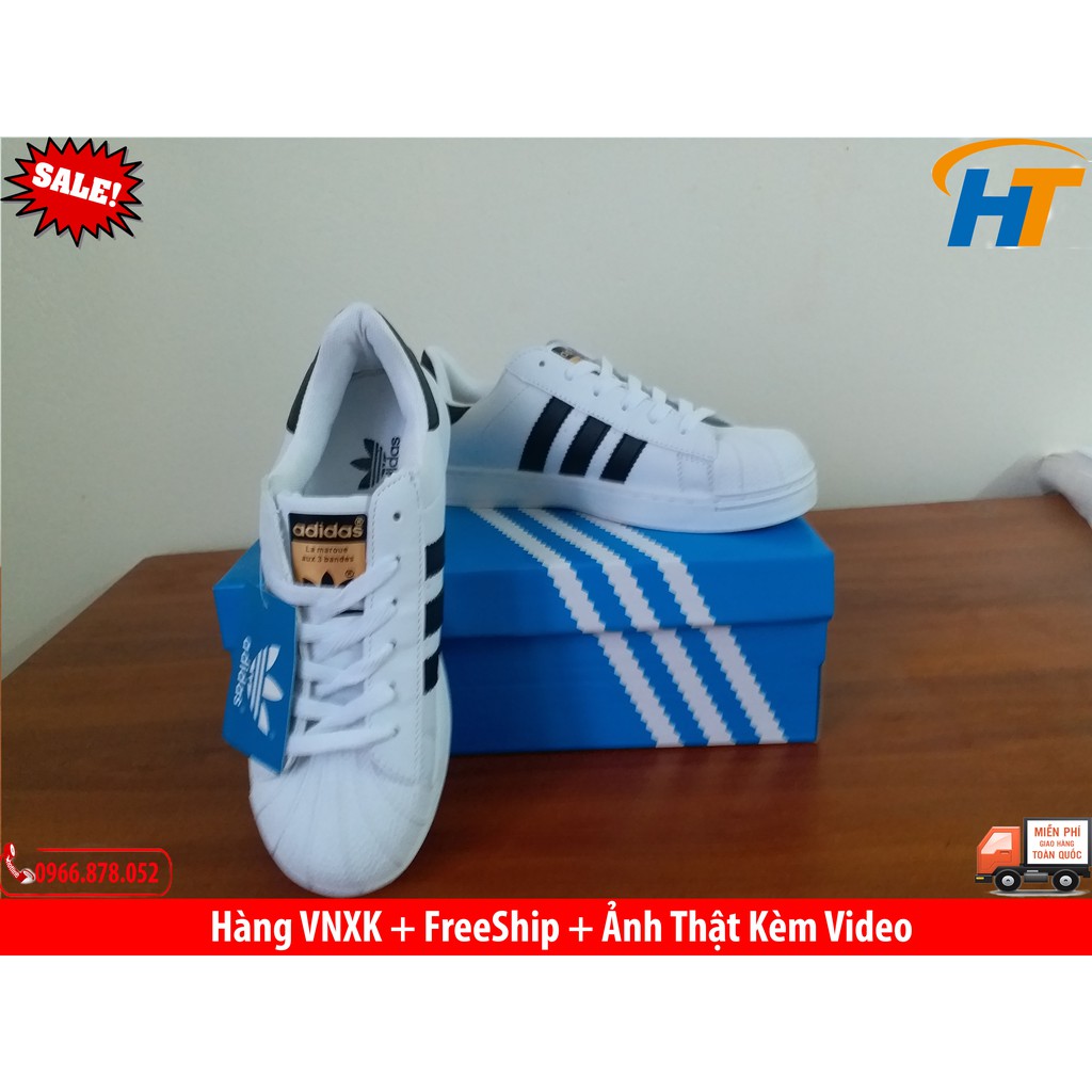⚡ Giày Thể Thao Superstar trắng vạch đen - Sò Tem Vàng | BigBuy360 - bigbuy360.vn