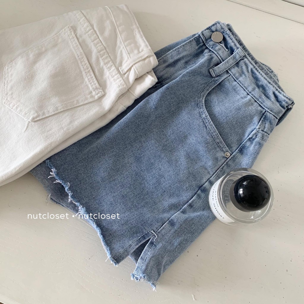 Quần short jeans xẻ bên _ Q0052