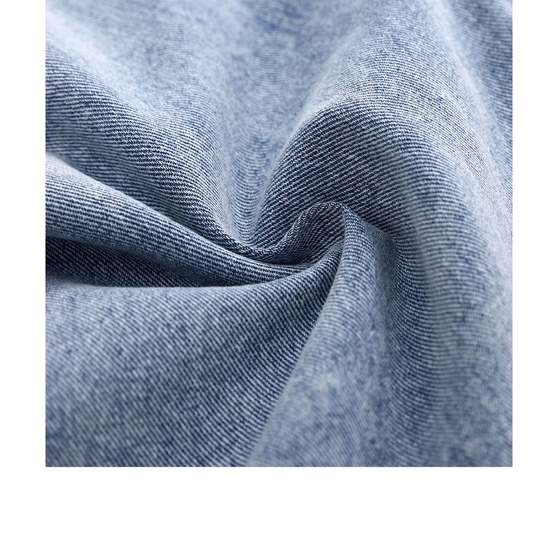 Quần Short Jeans Nữ Ống Rộng Ngố Bò Nút Hông có cúc eo, chất bò mềm mịn