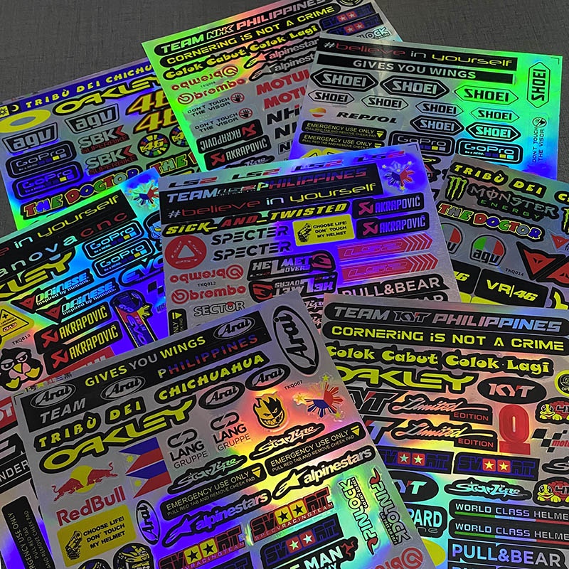 Miếng Dán Phản Quang Hình Họa Tiết Trang Trí Xe Mô Tô