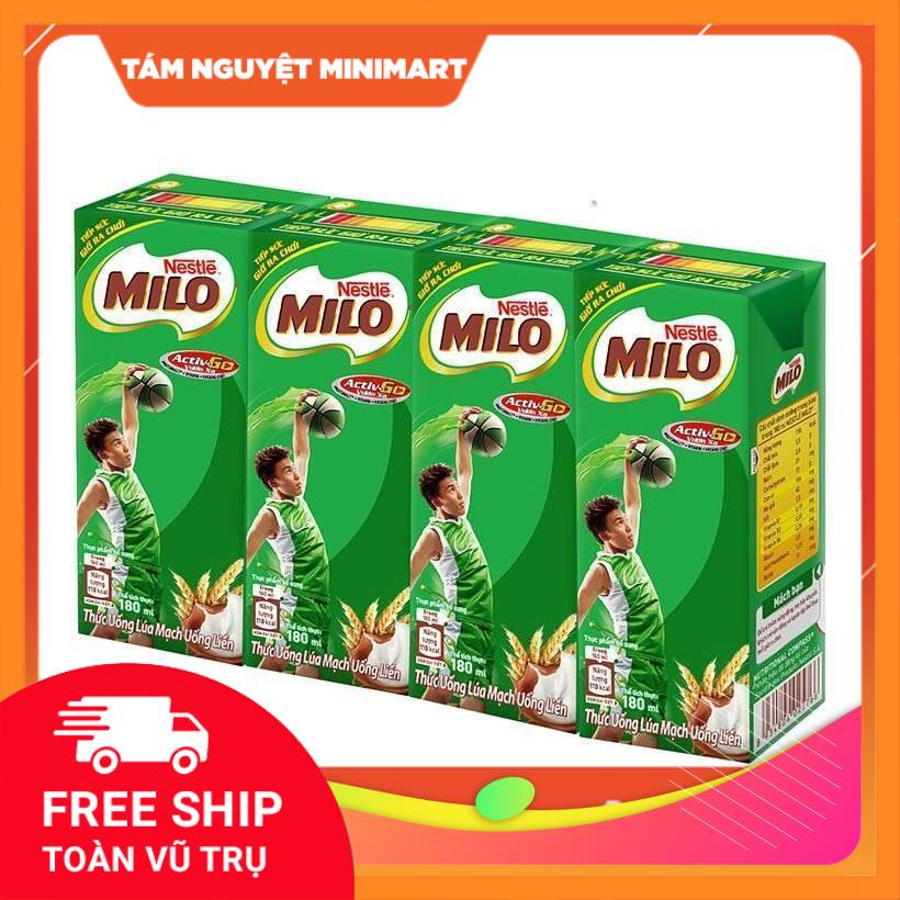 Sữa tươi Milo, Milo 180ml, Milo dinh dưỡng từ yến mạch