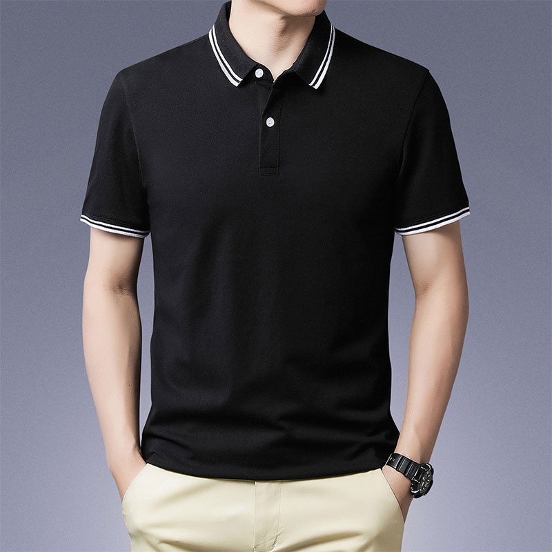Áo polo Tay Ngắn Màu Sắc Đơn Giản Cho Nam