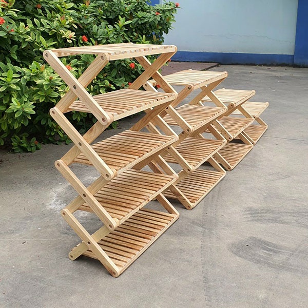 Kệ giày VIVUDECOR KG02 100% gỗ tự nhiên