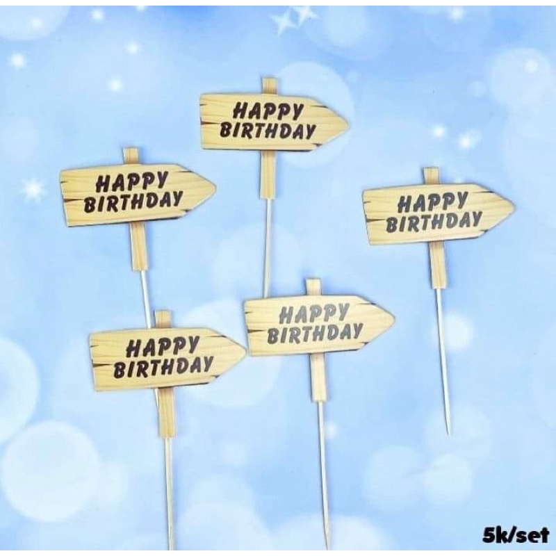 Combo 3 set cắm trang trí bánh kem ( set 5 que )