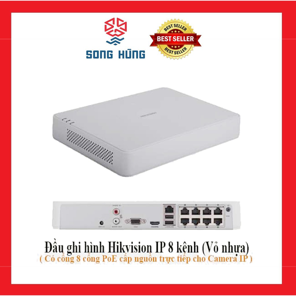 Đầu ghi hình IP 8 kênh vỏ nhựa Hikvision DS-7108NI-Q1