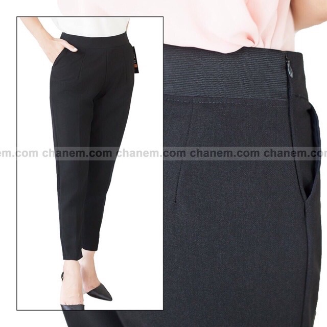 Quần Tây nữ dáng baggy lưng thun