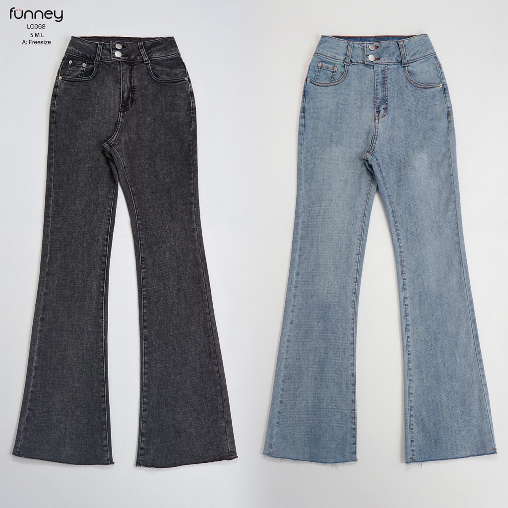 Quần Jeans Ống Loe 2 Nút LO068