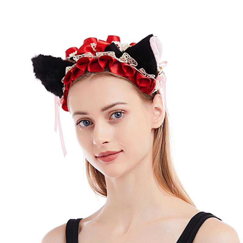 Xixi Băng Đô Cài Tóc Phối Ren Phong Cách Lolita Dễ Thương