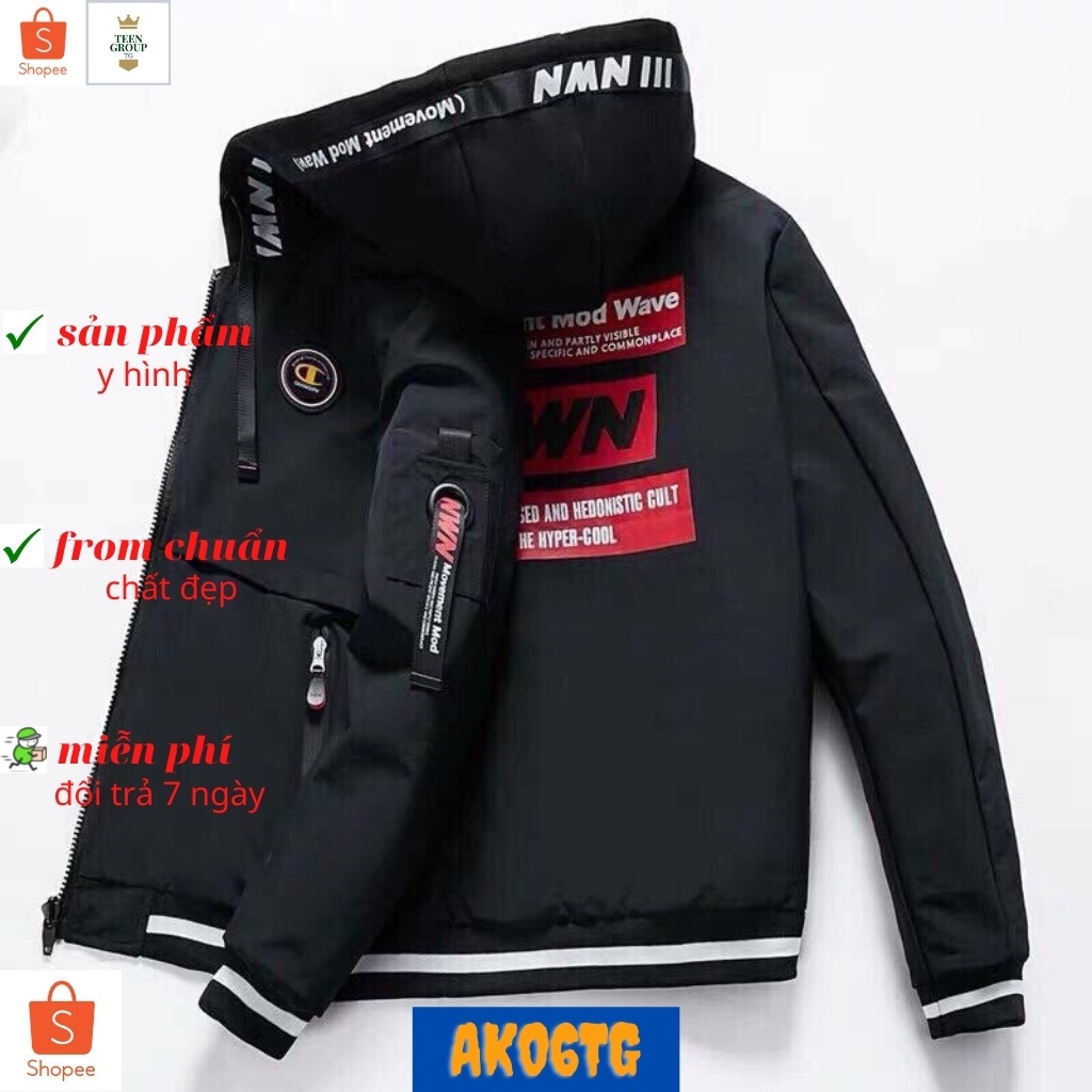 Áo Khoác Nam TENJI STORE AK06TG Áo Khoác Dù NMN Họa Tiết Cá Tính Phong Cách Trẻ Trung Năng Động Mẫu Mới (44 - 70KG) - HÀ