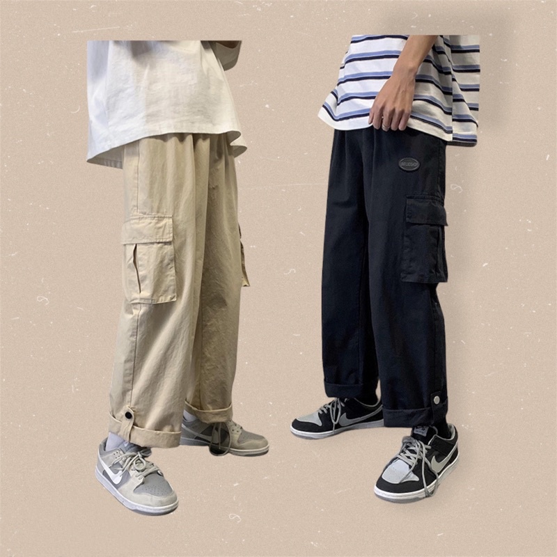 INB TƯ VẤN SIZE - CARGO PANT QUẦN KAKI TÚI HỘP CẠP CHUN 2 MÀU, MẶC ĐƯỢC 2 KIỂU - ỐNG SUÔNG HOẶC CÀI ỐNG LÊN