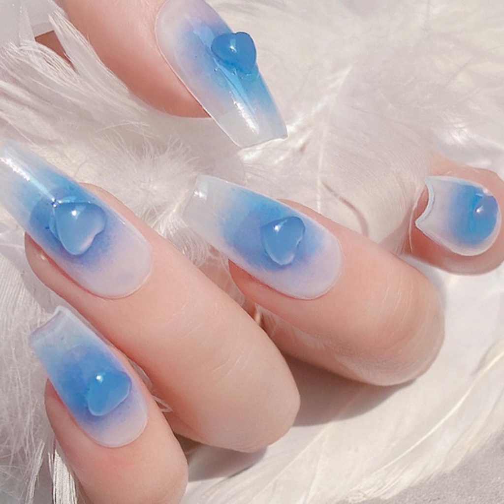 Set 50 Phụ Kiện Trang Trí Móng Tay Nghệ Thuật Hình Trái Tim 3D Thay Đổi Màu Sang Trọng