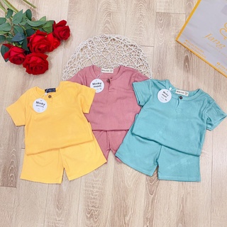 Bộ Cộc Tay Cho Bé 💖FREE SHIP💖 Bộ Minky mom Cộc Tay Cho Bé Trai Bé Gái Chất Thun Lạnh siêu mềm mịn thoáng mát