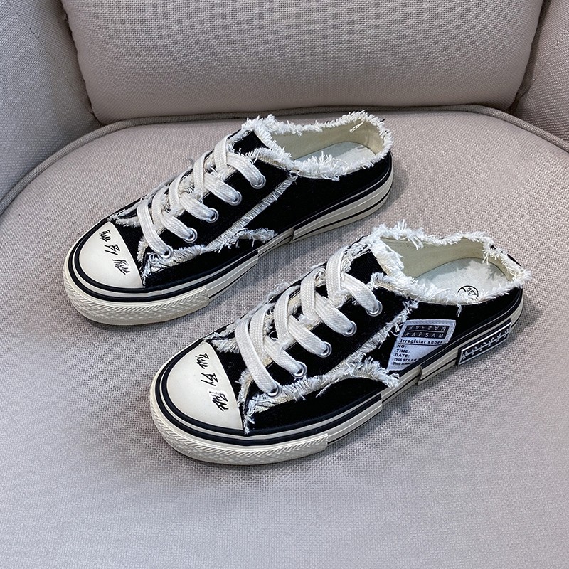 [Mã FAGREEN245 giảm 10% tối đa 30k đơn từ 99k] Giày sục nữ Vessell Style rách cá tính , Hot Trend mới nhất 2020 HAPU | BigBuy360 - bigbuy360.vn