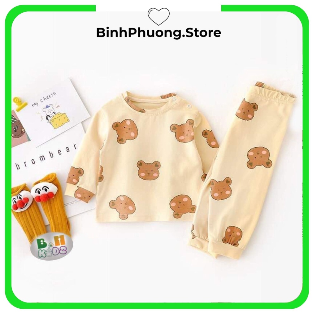 Bộ thun lạnh dài tay cho bé, bộ thu đông cho bé trai gái Minky Mom 1 2 3 tuổi Binhphuong.Store