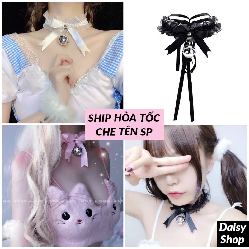 Choker chuông cổ sexy - dây chuyền vòng cổ ren choker đùi garter cá tính