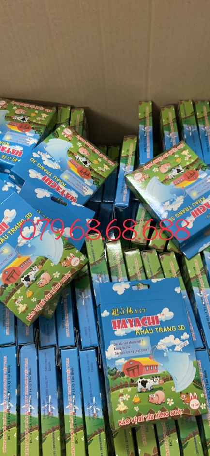 KHẨU TRANG 3D MASK HAYACHI - trẻ em (1-8 tuổi) - hộp 10 cái | BigBuy360 - bigbuy360.vn