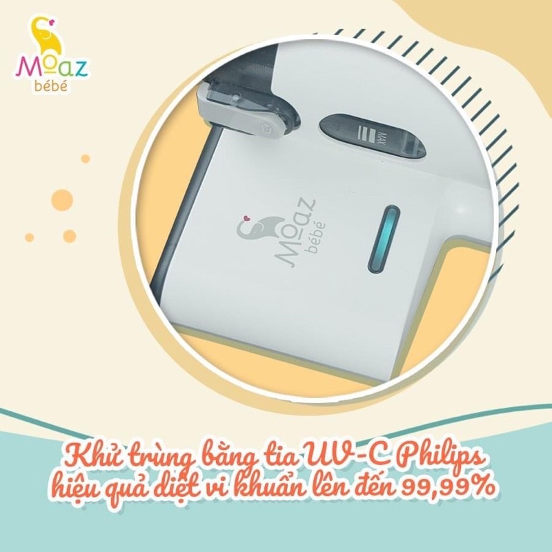 Máy hút bụi giường nệm Moaz bebe MB-037, máy hút bụi cầm tay mini